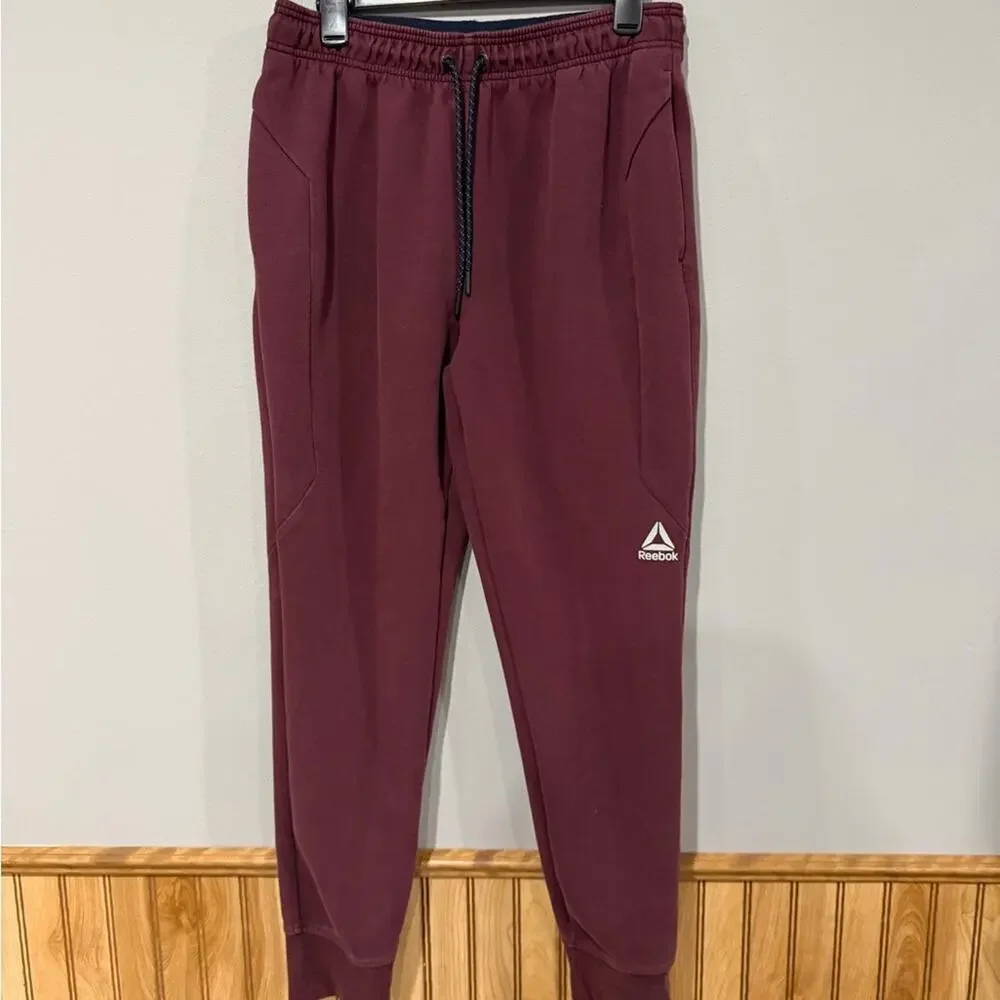 Reebok Men's Burgundy Joggers